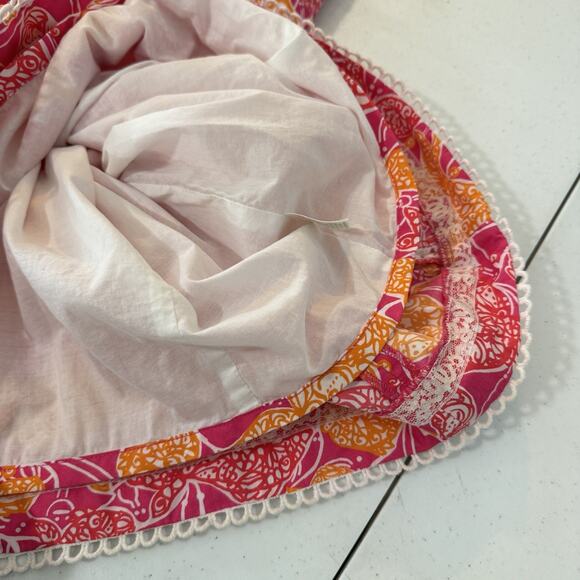 Lilly Pulitzer Jubilee Catherine Bell A-Line Dress Sz 6 Pink Lace Trim Tropical - Picture 10 of 15